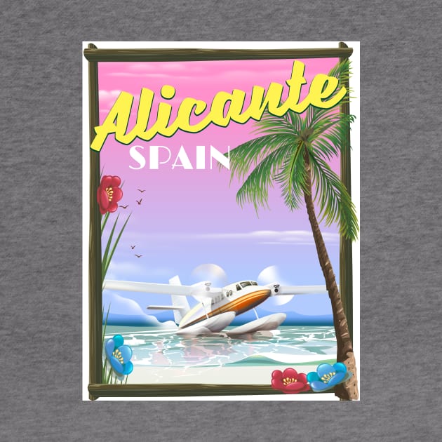 Alicante Spain travel poster by nickemporium1